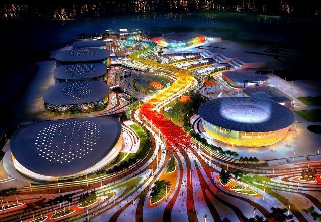 Imagem do projeto do Parque Olímpico da Barra da Tijuca, que receberá a maior parte das competições nas Olimpíadas de 2016